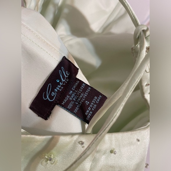 Camille La Vie Green Ruffled Long Gown - Picture 7 of 7